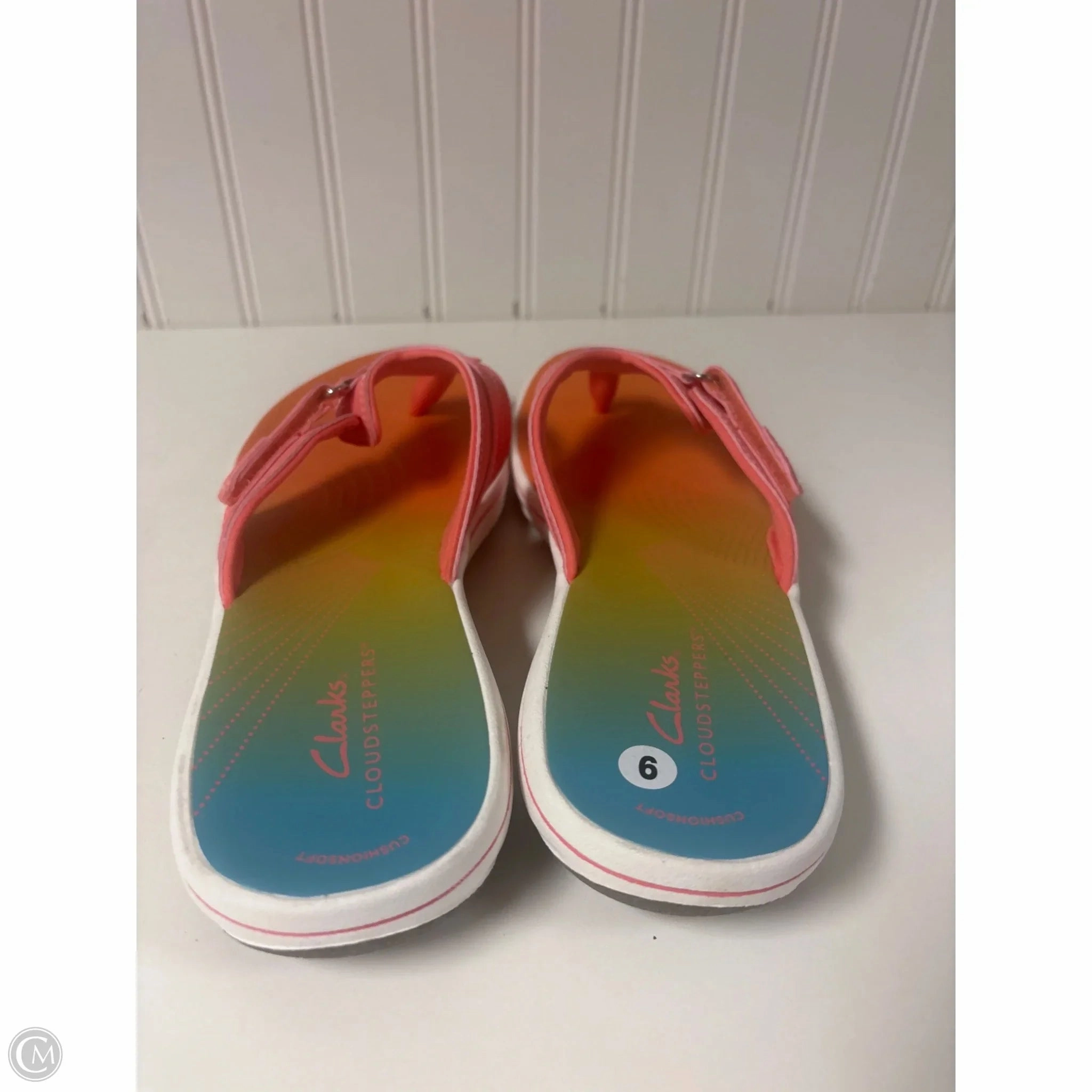 Flip Flops With Back Strap And Arch Support Sandals Flip Flops By Clarks In Multi-colored, Size: 9