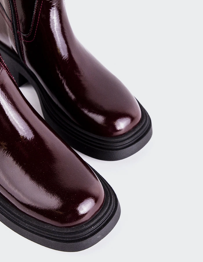 Rosemre Burgundy Naplack Jeffrey Campbell Rain-storm Chelsea Boots