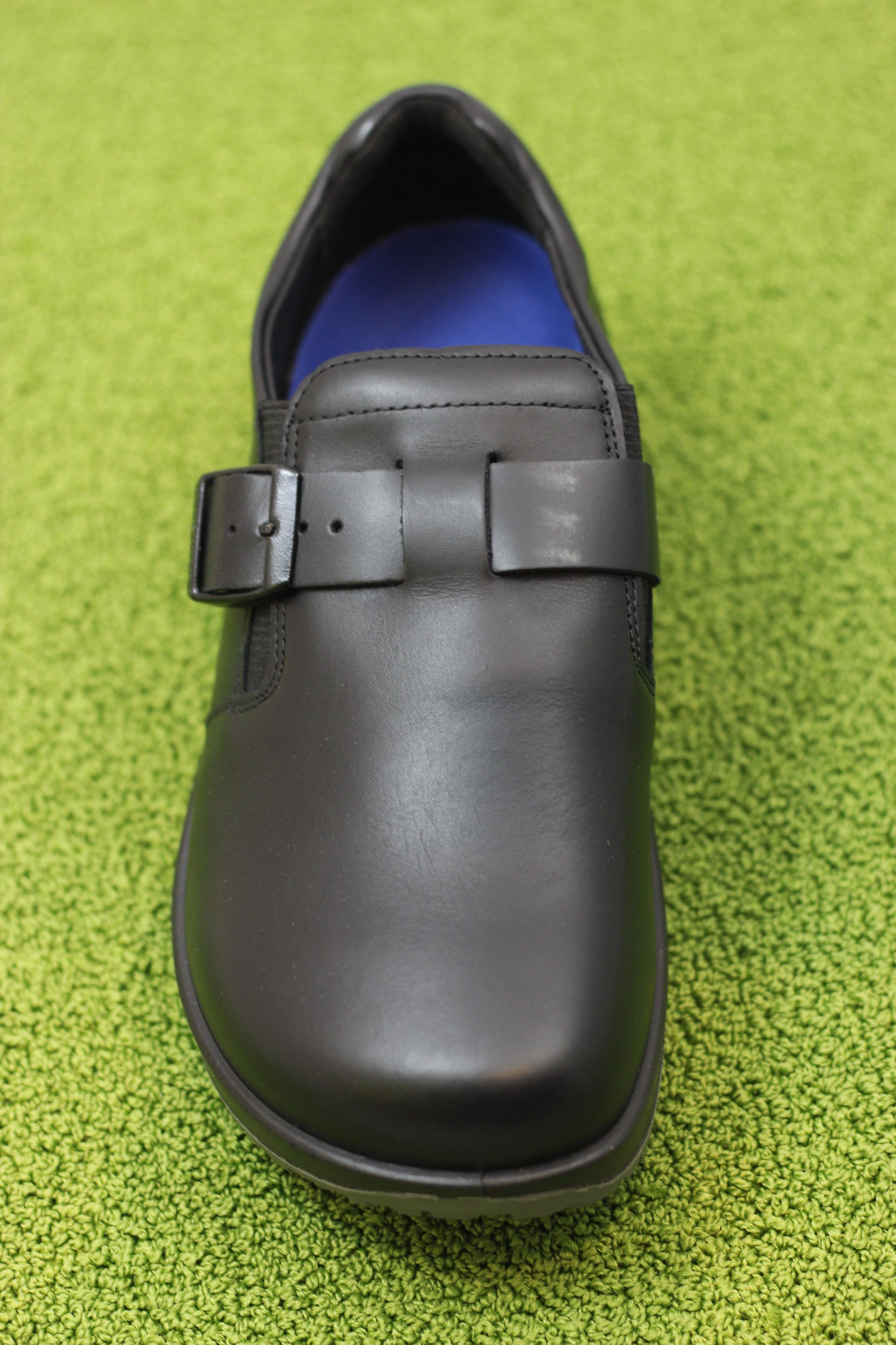 Women's Caris Pro - Black Leather Classic Checkerboard Slip On