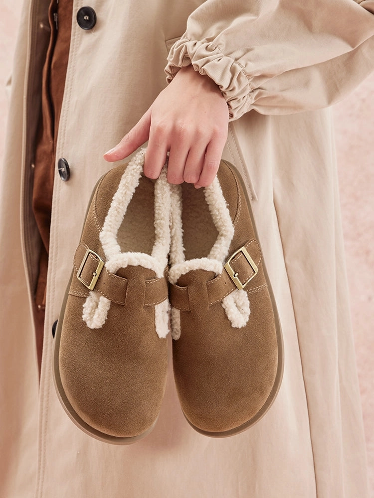 Gianni Versace Loafers Monique Fur-Trim Buckled Loafers