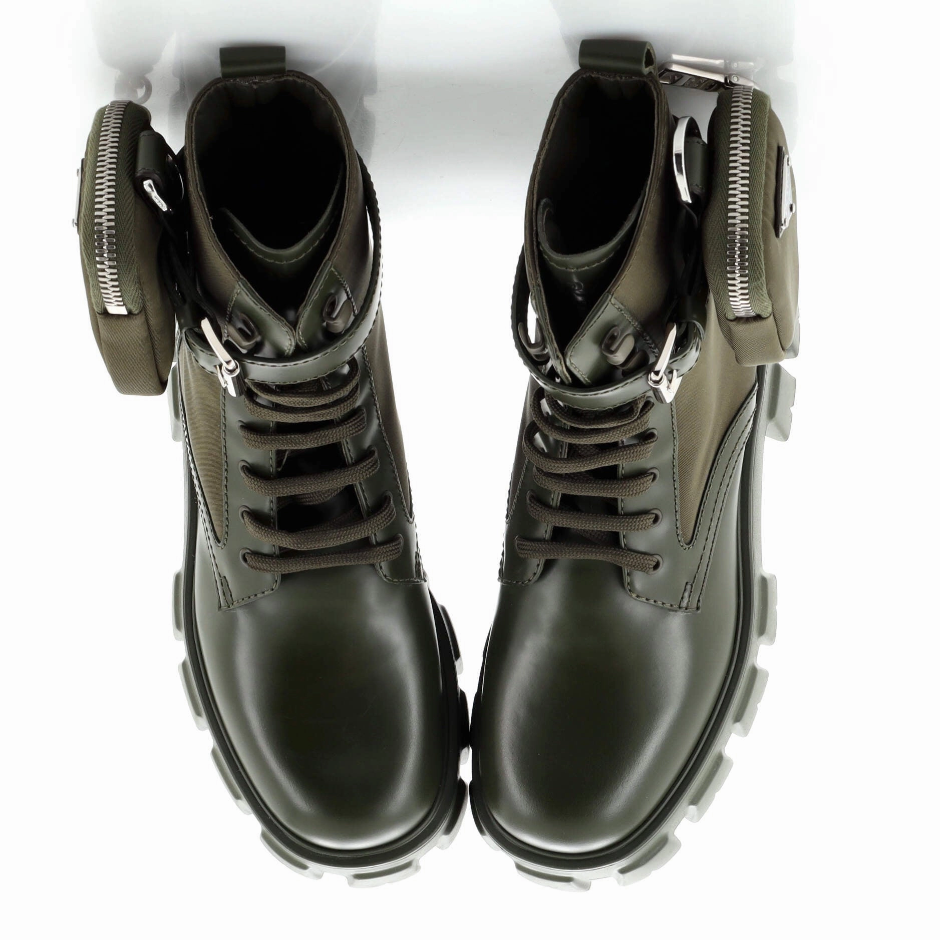 Monolith Combat Boots Leather and Nylon Veronica Leather Combat Boots