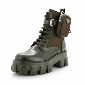 Monolith Combat Boots Leather and Nylon Pascal With Zip Combat Boot