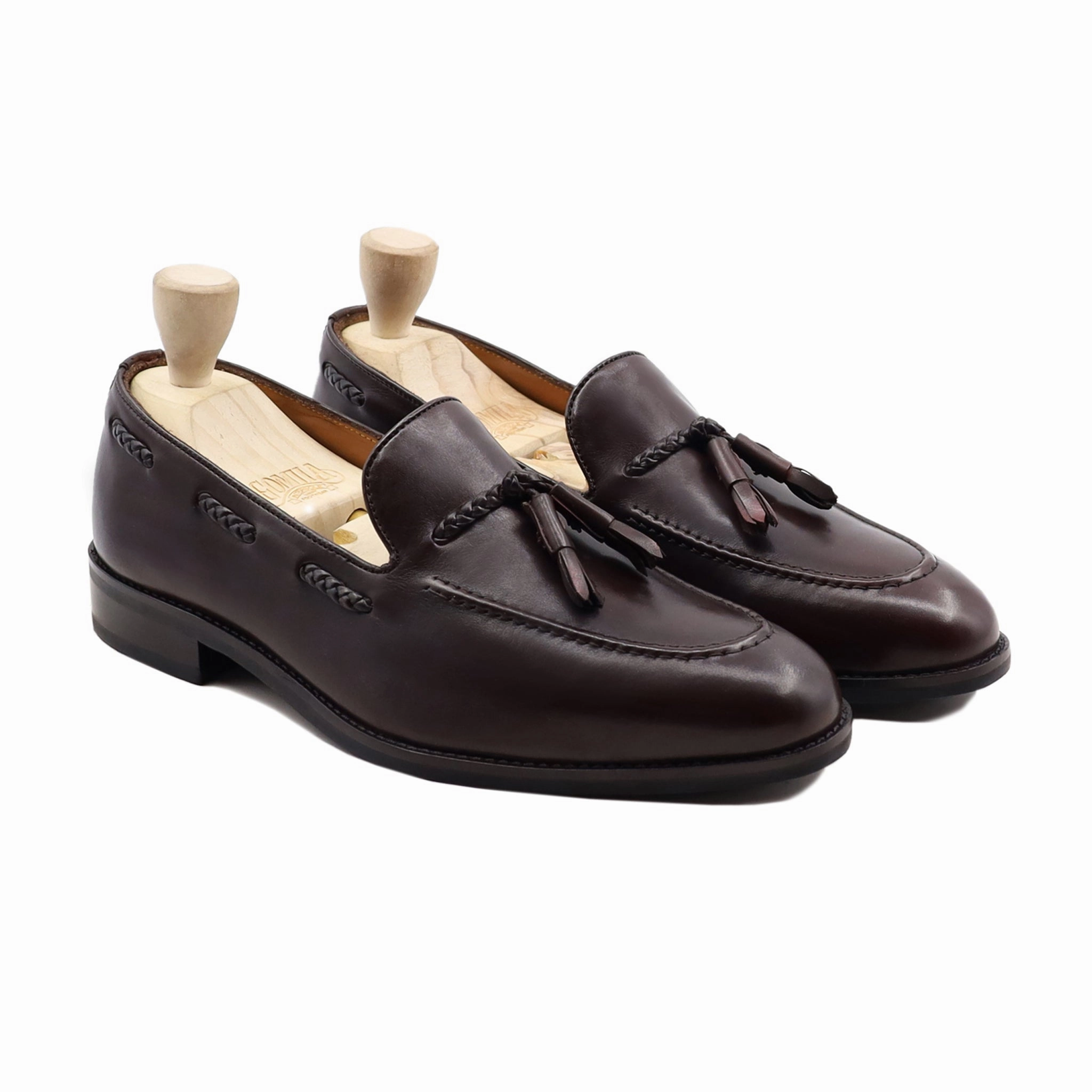 Moscow - Men's Dark Brown Calf Leather Loafer Ladies Lace Up Loafers