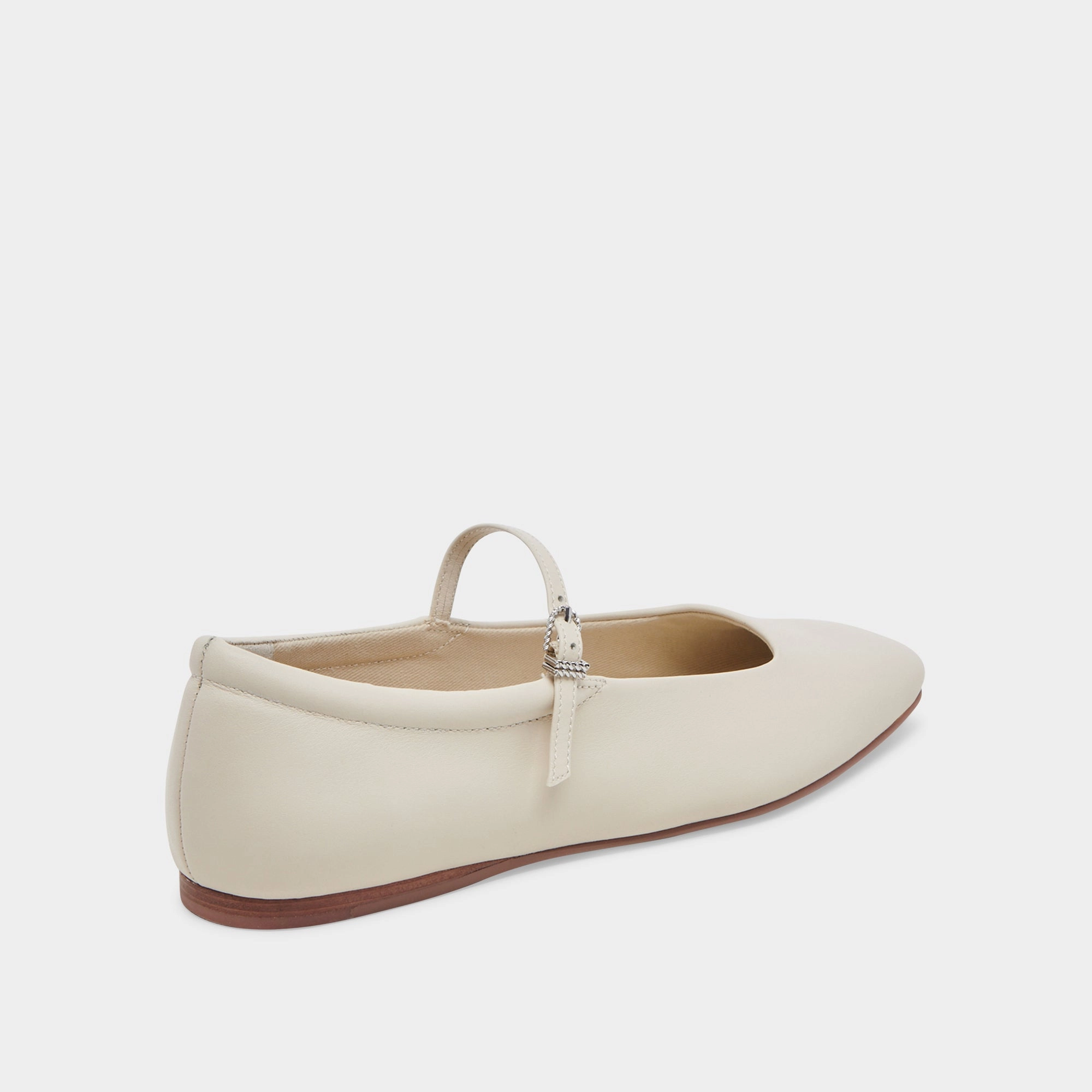 Wide Width Shoes For Feet REYES BALLET FLATS IVORY LEATHER
