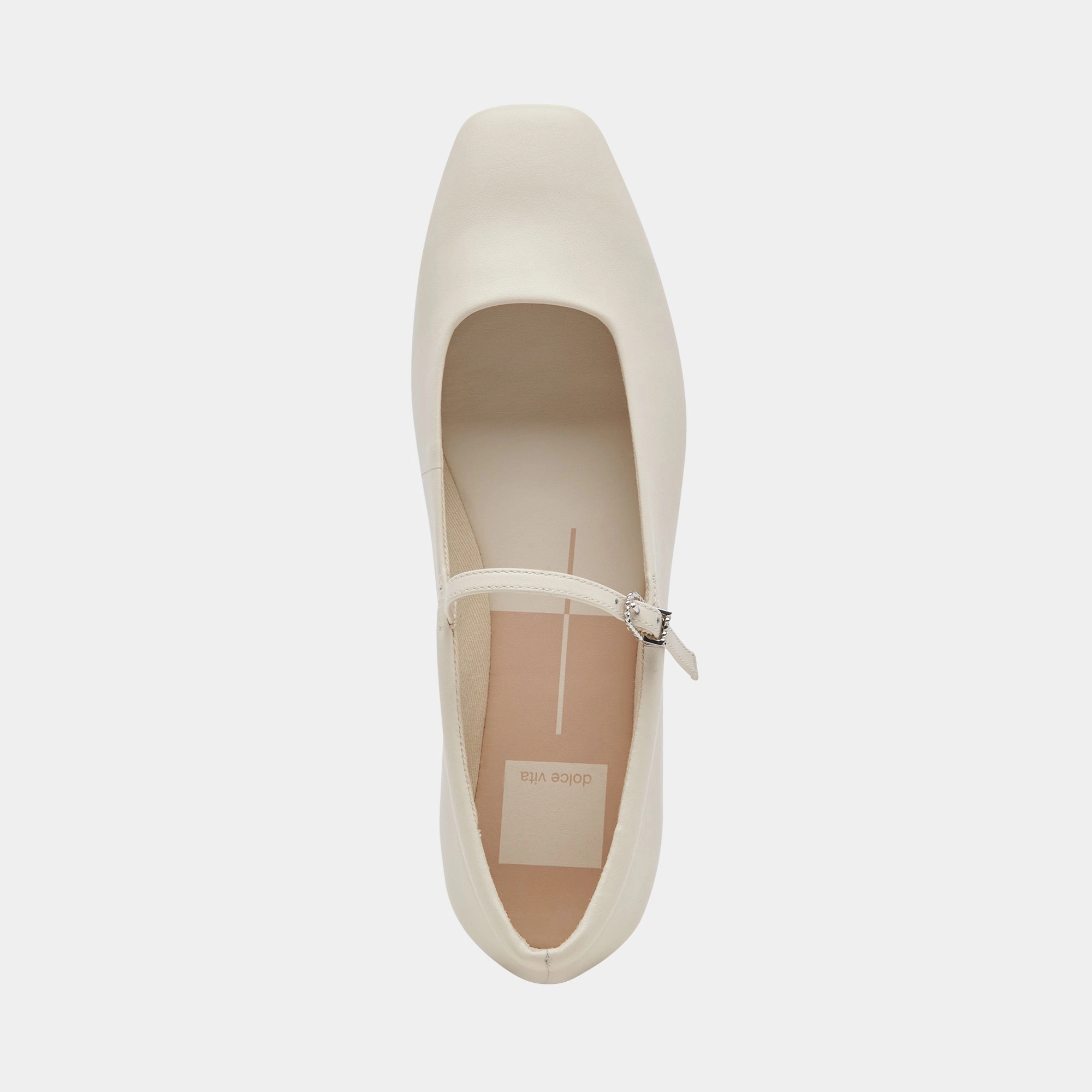 REYES BALLET FLATS IVORY LEATHER Flat Shoes For Teachers