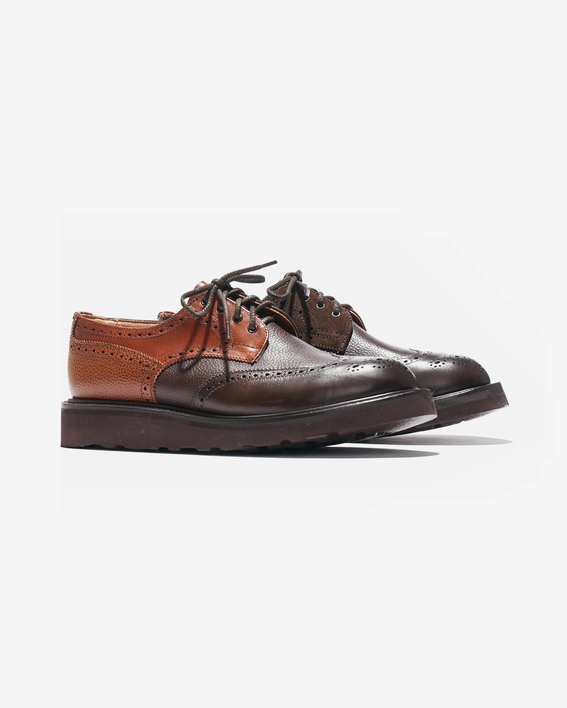 Multi-Tone Derby  Brown Estancia Lace-up Casual Shoe