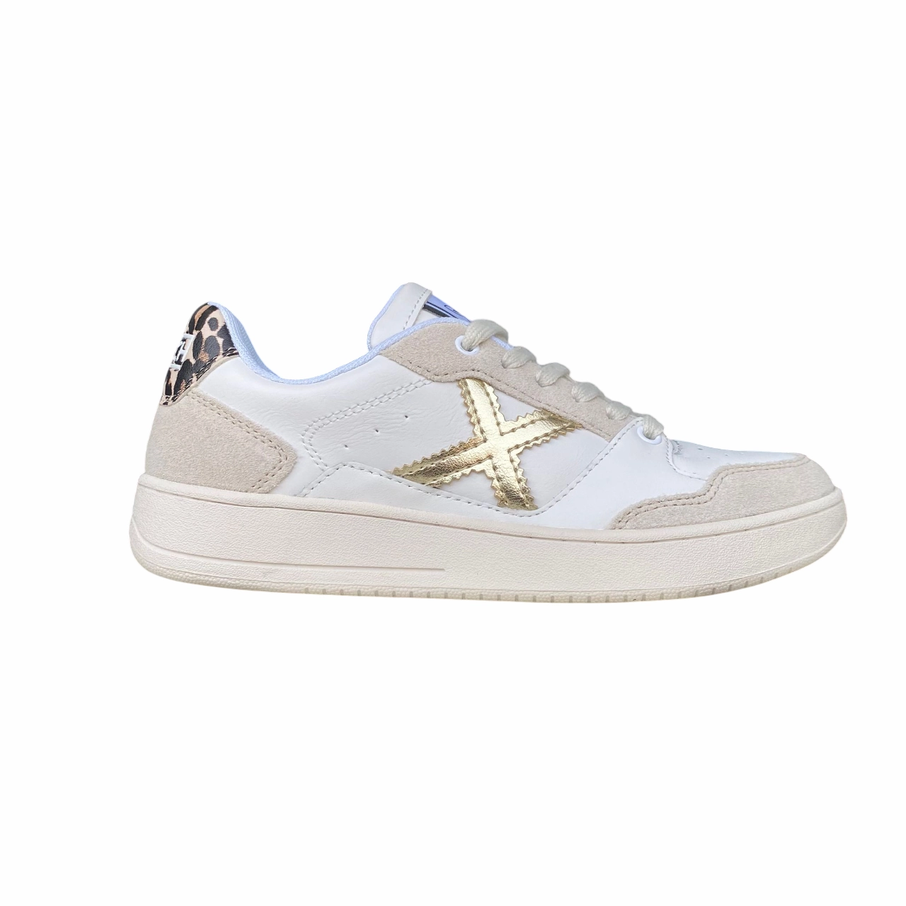 Munich scarpa sneakers da donna Legit 94 8908094 bianco-oro-animalier Comfiest Sneakers