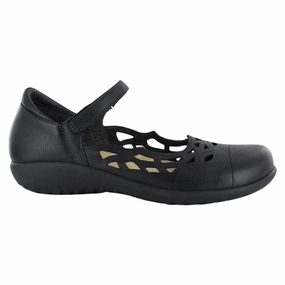 Naot Agathis Black Soft Leather Mary Jane (Women's) Tbar Mary Jane Shoes