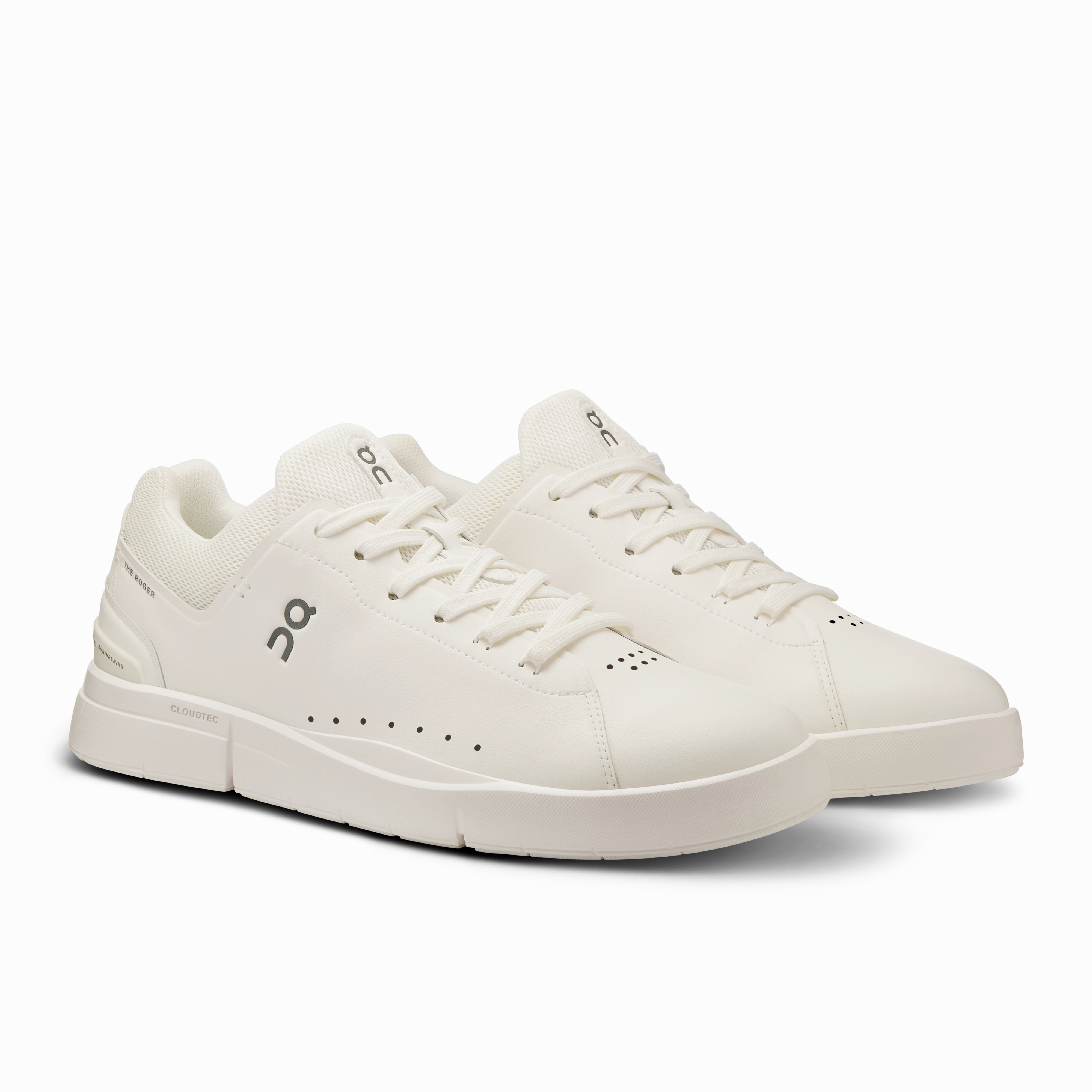 On Running Men's The Roger Advantage Shoes - White / Undyed Rock Candy Tennis Shoes