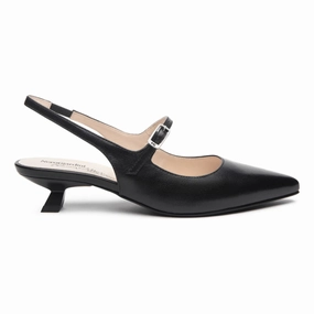 NeroGiardini Women's E5 12260 DE Black Leather French Toast Mary Jane Shoes