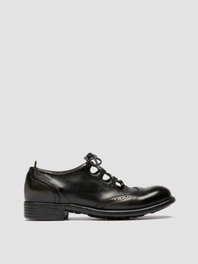 CALIXTE 084 - Green Leather Oxford Shoes Blucher Shoe Vs Derby