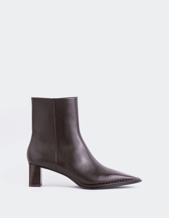 Short Motorcycle Boots Caelum Brown Leather