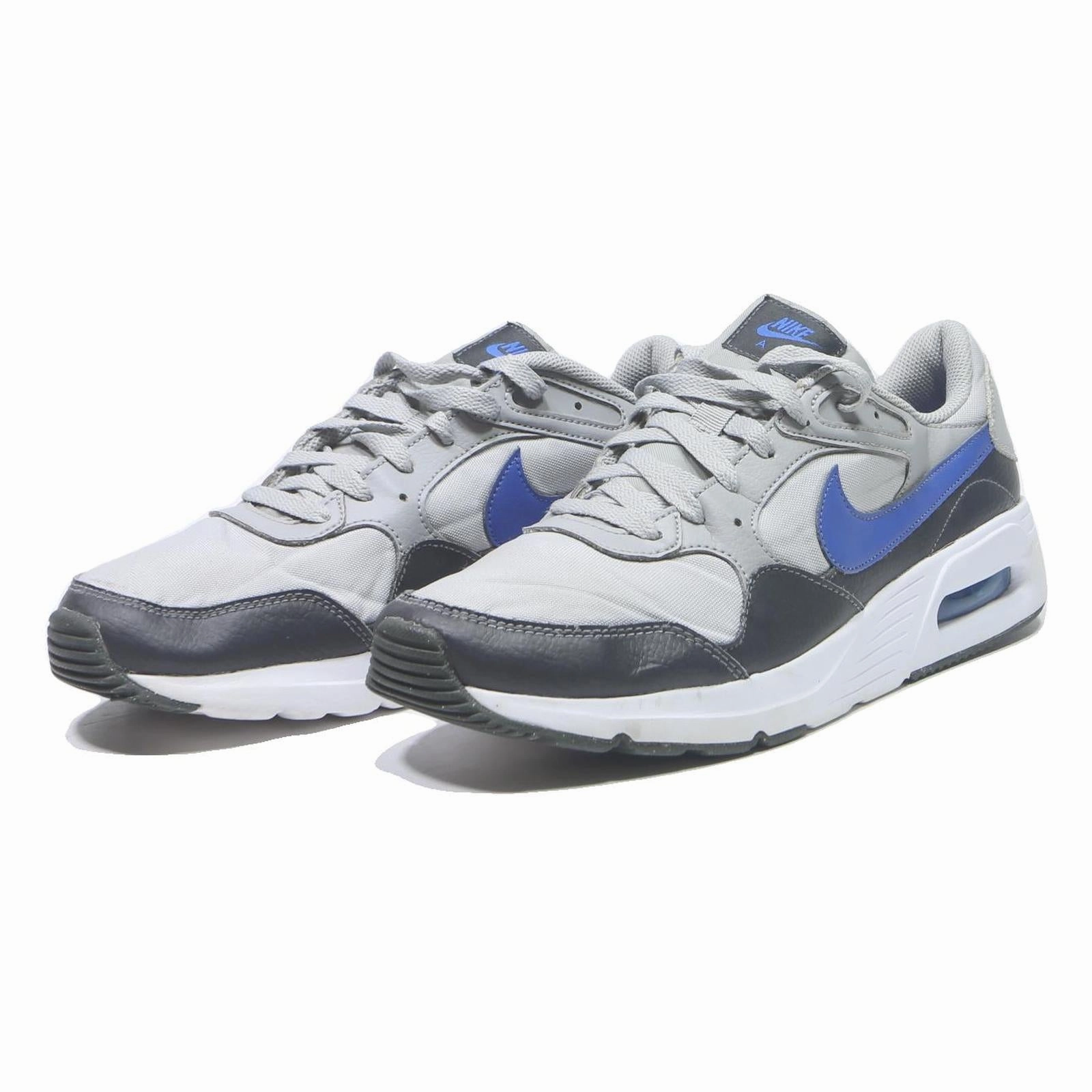 Nike Basketball Shoes Vintage NIKE Air Max Mens Low Top Trainers Grey Blue Synthetic UK 9.5 Comfortable Casual