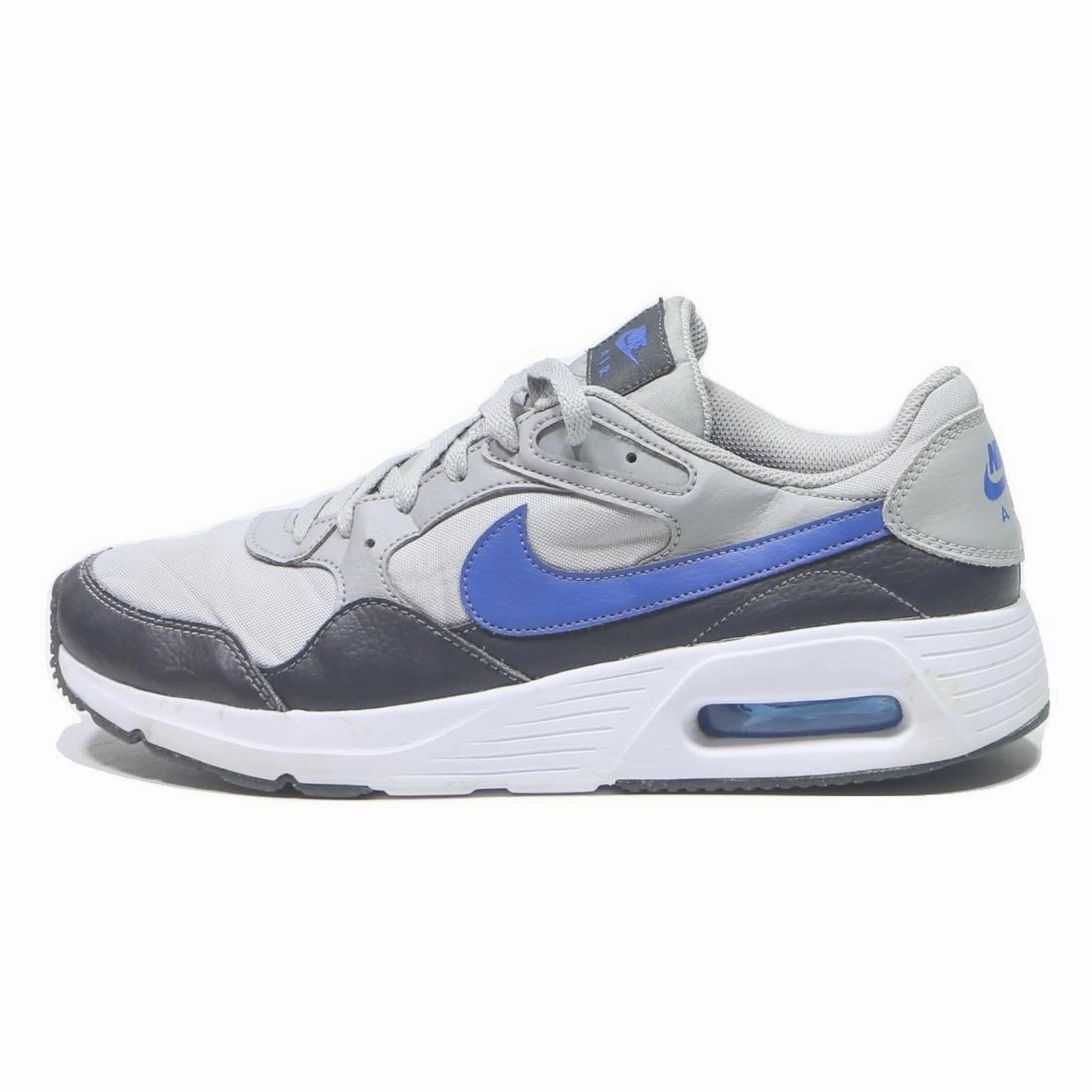 NIKE Air Max Mens Low Top Trainers Grey Blue Synthetic UK 9.5 Comfortable Casual New Shoes Nike Air