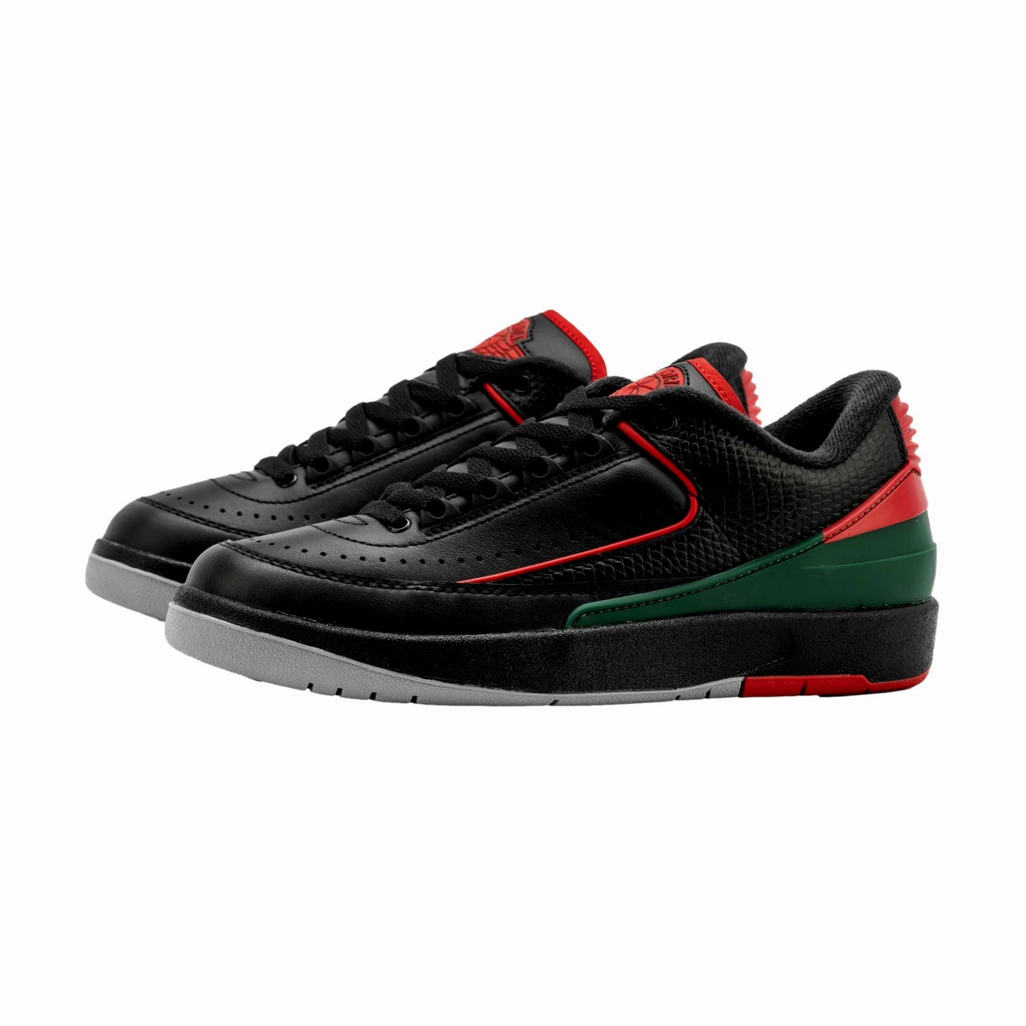 Nike Orthopedic Shoes Nike Air Jordan 2 Retro Low Black/Fire Red-Fir-Cement Grey  FJ6869-006 Grade-School