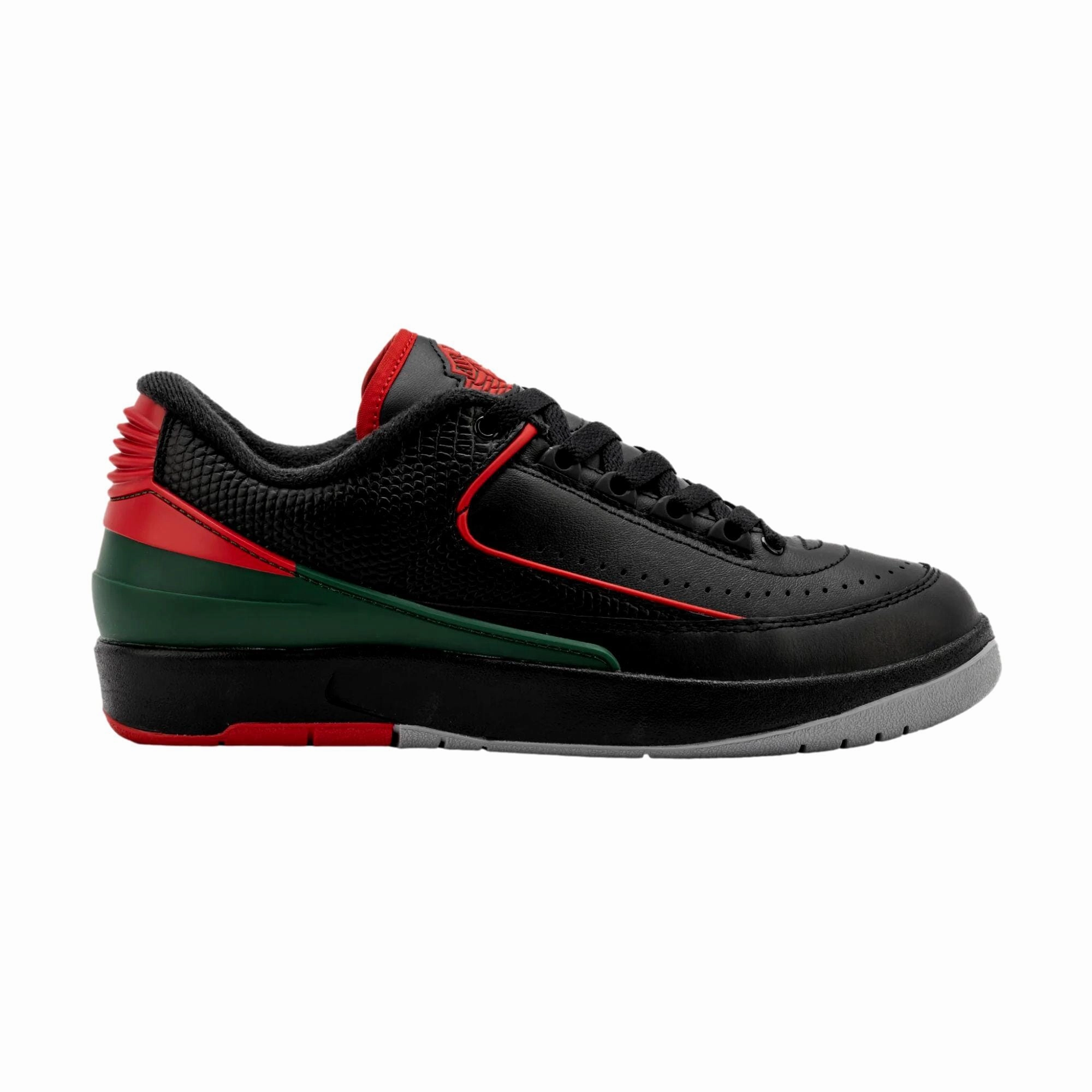 Nike Air Jordan 2 Retro Low Black/Fire Red-Fir-Cement Grey  FJ6869-006 Grade-School Nike Precision Basketball Shoes