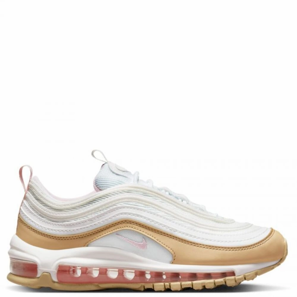 Friday Nike Shoes Deals Nike Air Max 97 Summit White/Pink Foam-Sesame  921522-113 Grade-School