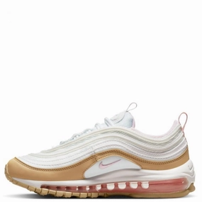 Nike Air Max 97 Summit White/Pink Foam-Sesame  921522-113 Grade-School First Shoes Nike
