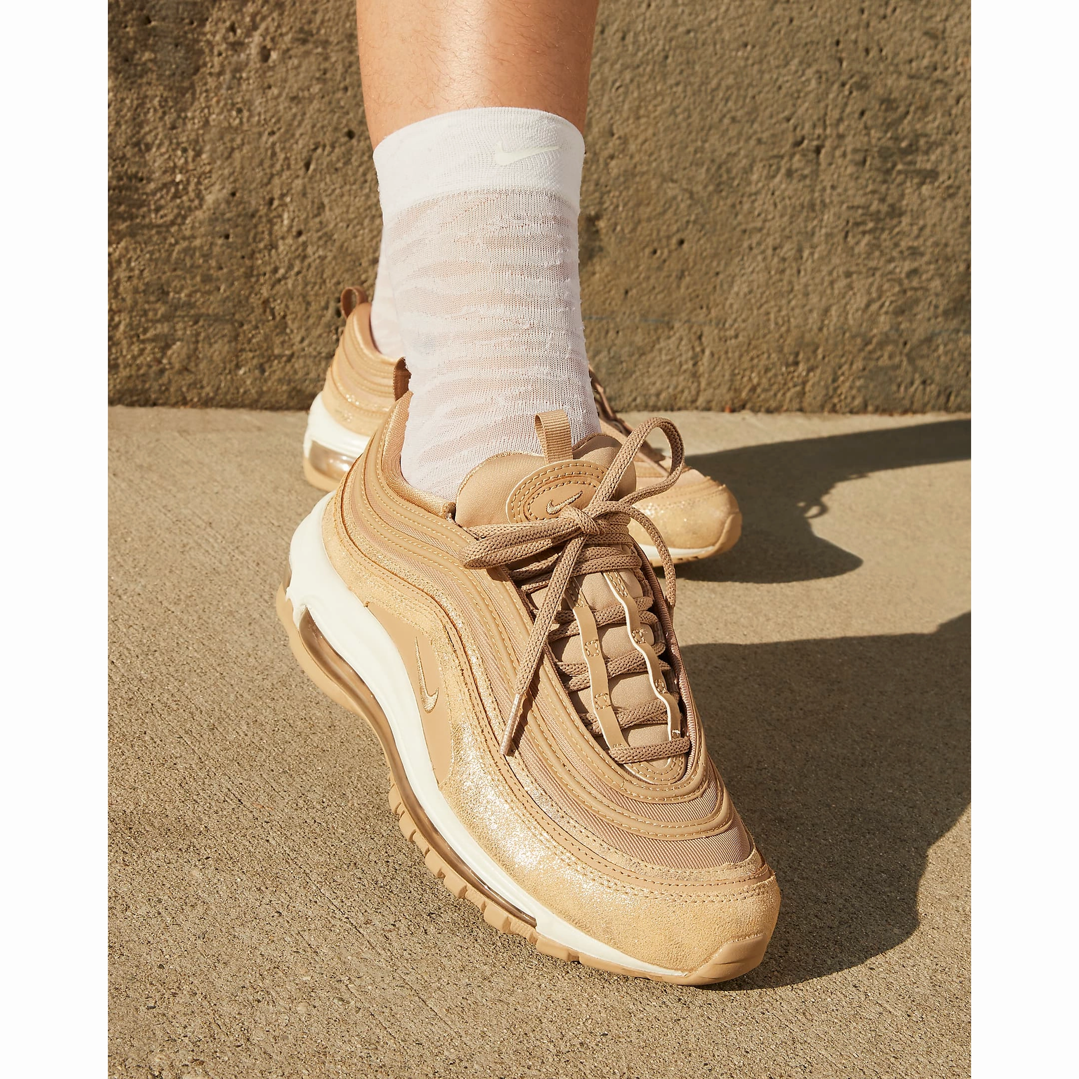 Blazer Shoes Nike Nike Women's Air Max 97 Shoes - Hemp / Summit White / Pearl White