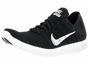 Good Nike Walking Shoes Free Rn Flyknit Black/White Running Shoe 8 US