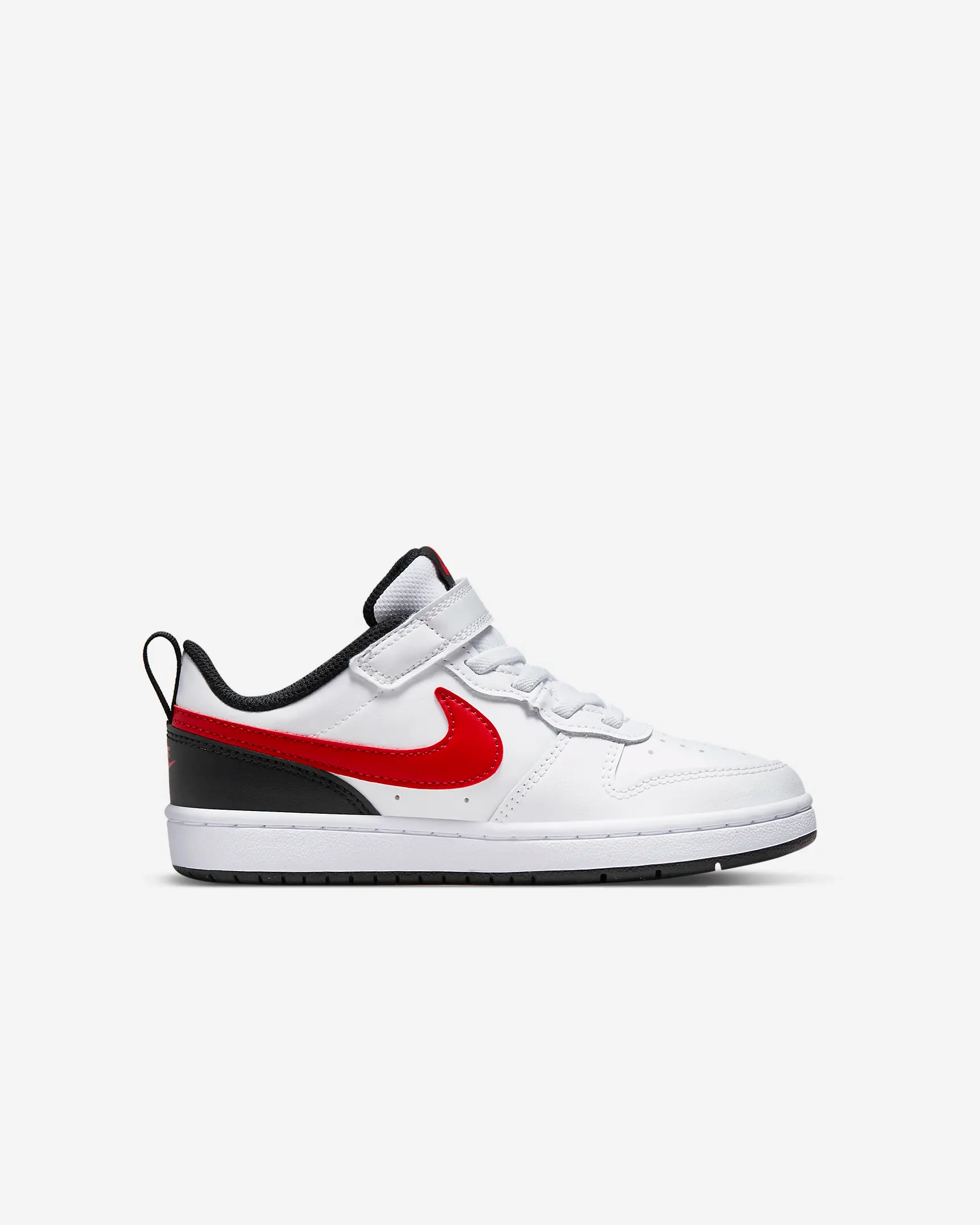 Nike Kid's Court Borough Low 2 Shoes - White / Black / University Red Nike Shoes New