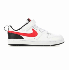 Nike Kid's Court Borough Low 2 Shoes - White / Black / University Red Sylveon Shoes Nike