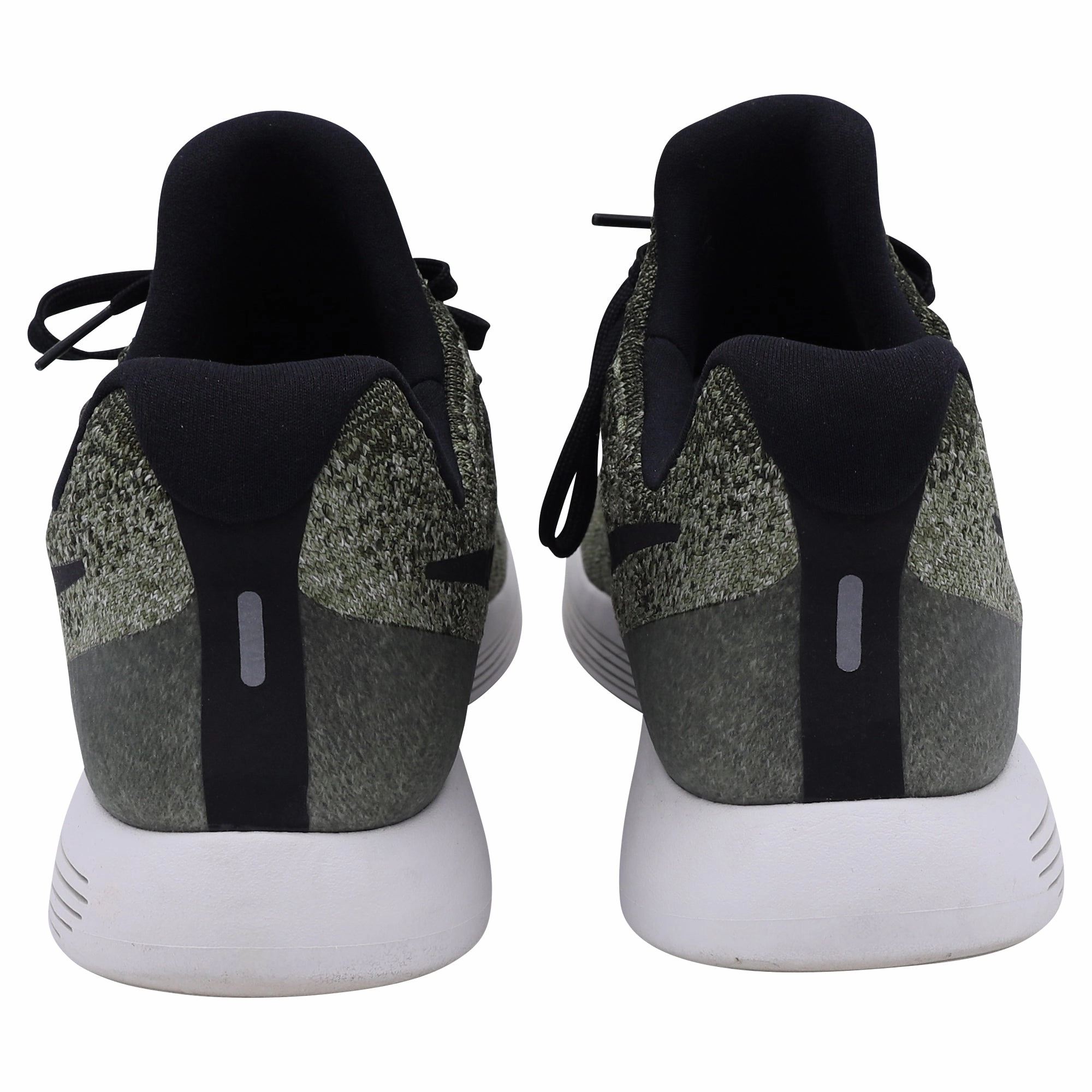 Nike Lunarepic Flyknit 2 Low Sneakers in Green Polyester Wide Toe Box Sneakers