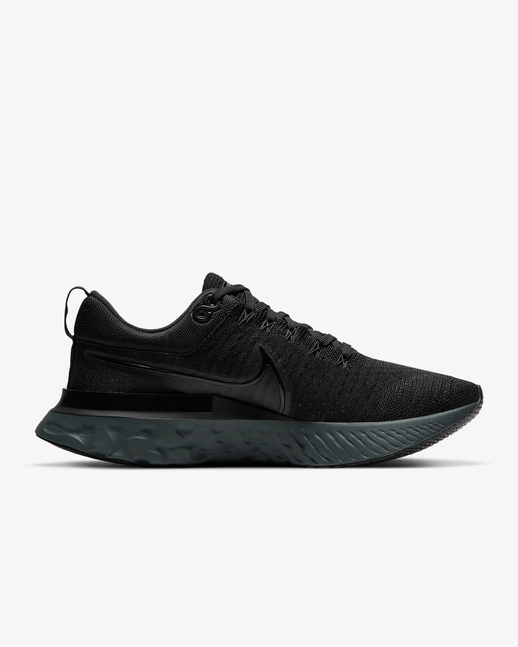 Nike Men's React Infinity Run Flyknit 2 Shoes - Black / Iron Grey Foamposite Nike Shoes