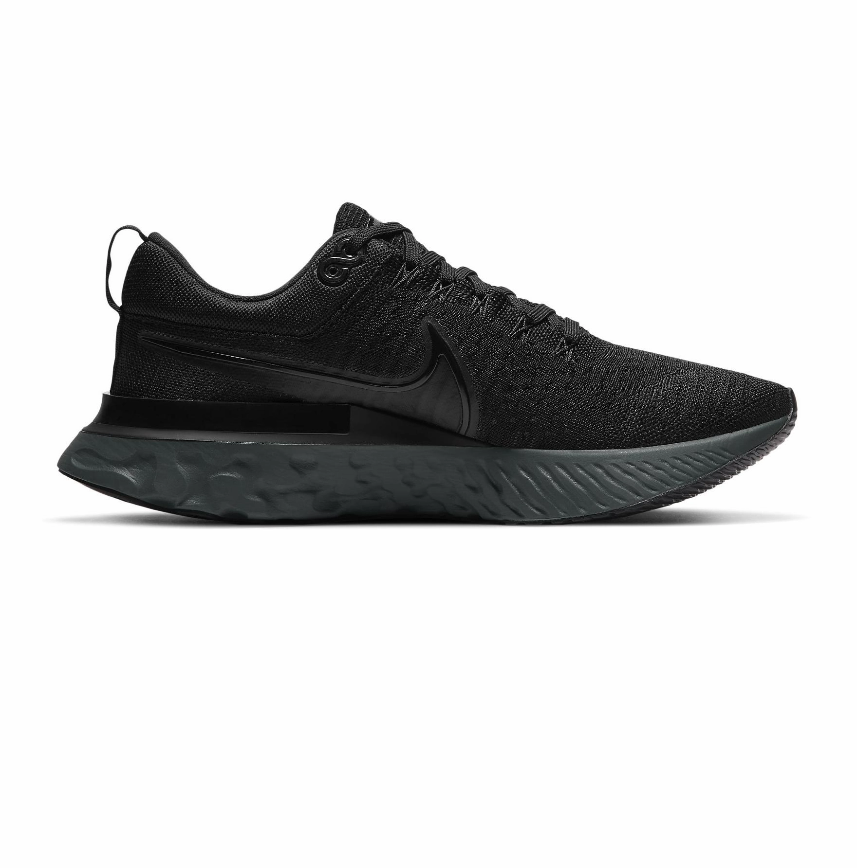 Nike Men's React Infinity Run Flyknit 2 Shoes - Black / Iron Grey Nike Gray Shoes