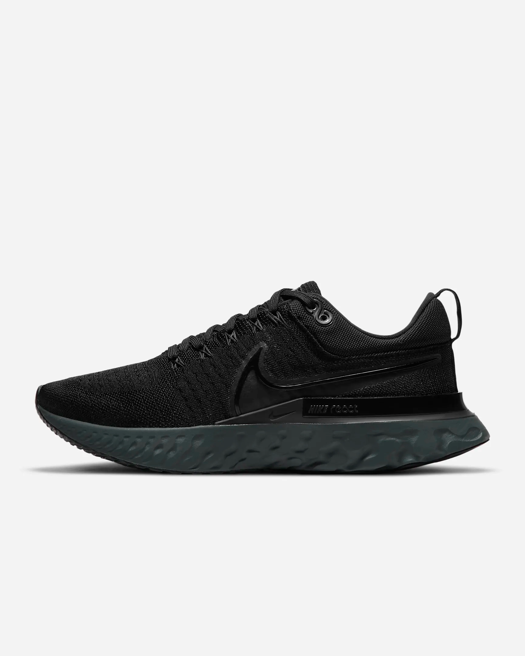Nike Men's React Infinity Run Flyknit 2 Shoes - Black / Iron Grey Nike Interact Run Shoes