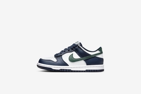 Nike "Dunk Low" GS - Obsidian / Vintage Green / White Nike Skateboarding Shoes Janoski