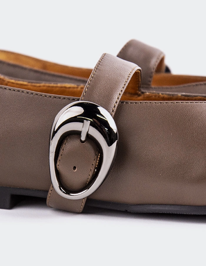 Nikole Brown Leather Taos Embroidered Mary Jane Shoe