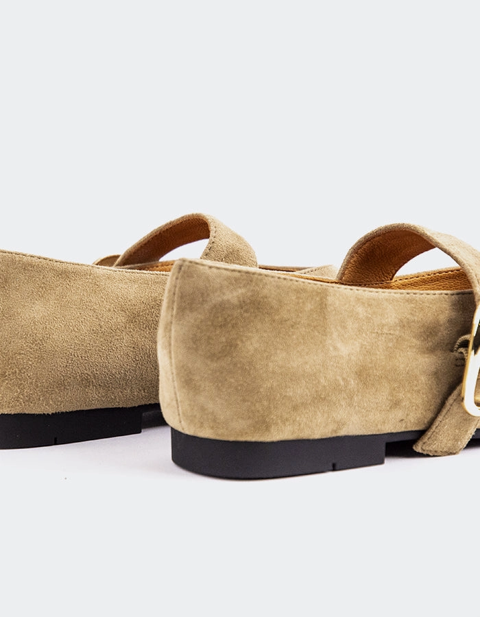 Nikole Khaki Suede Shop Mary Janes Shoes