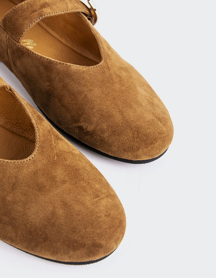 Nikole Tan Suede Size 9 Mary Jane Shoes