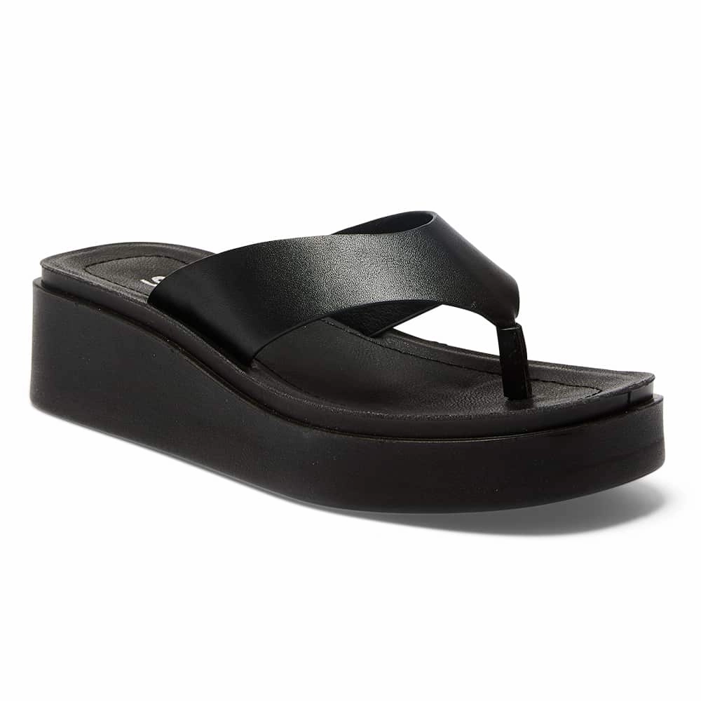 Vacation Slide in Black Smooth Xl Flip Flops
