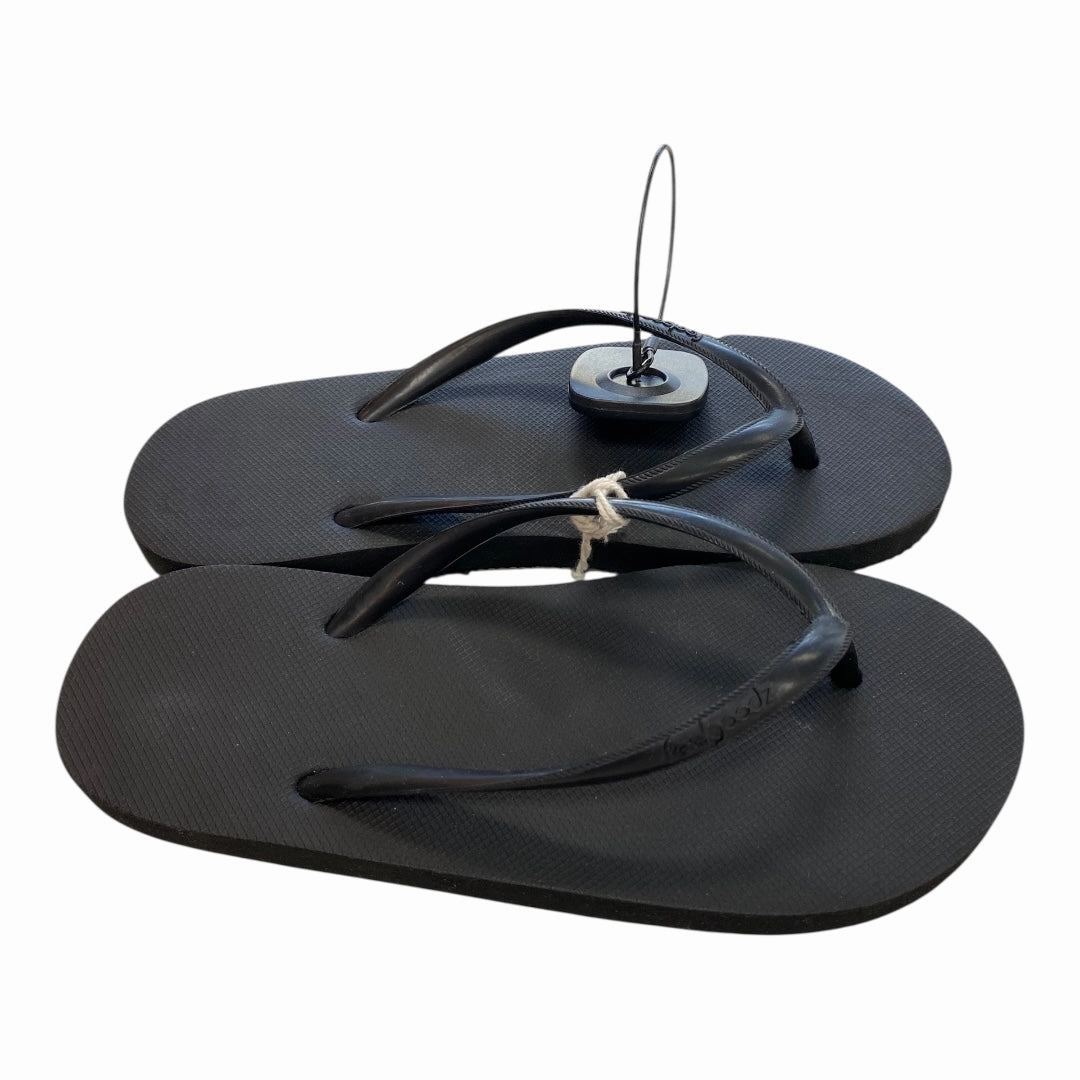 Sandals Flip Flops By Clothes Mentor In Black, Size:6 Rhinestone Cross Flip Flops