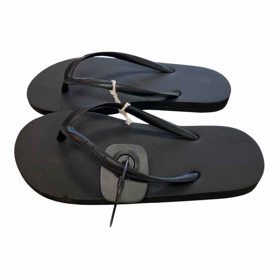 Comfortable Waterproof Flip Flops Sandals Flip Flops By Clothes Mentor In Black, Size:6