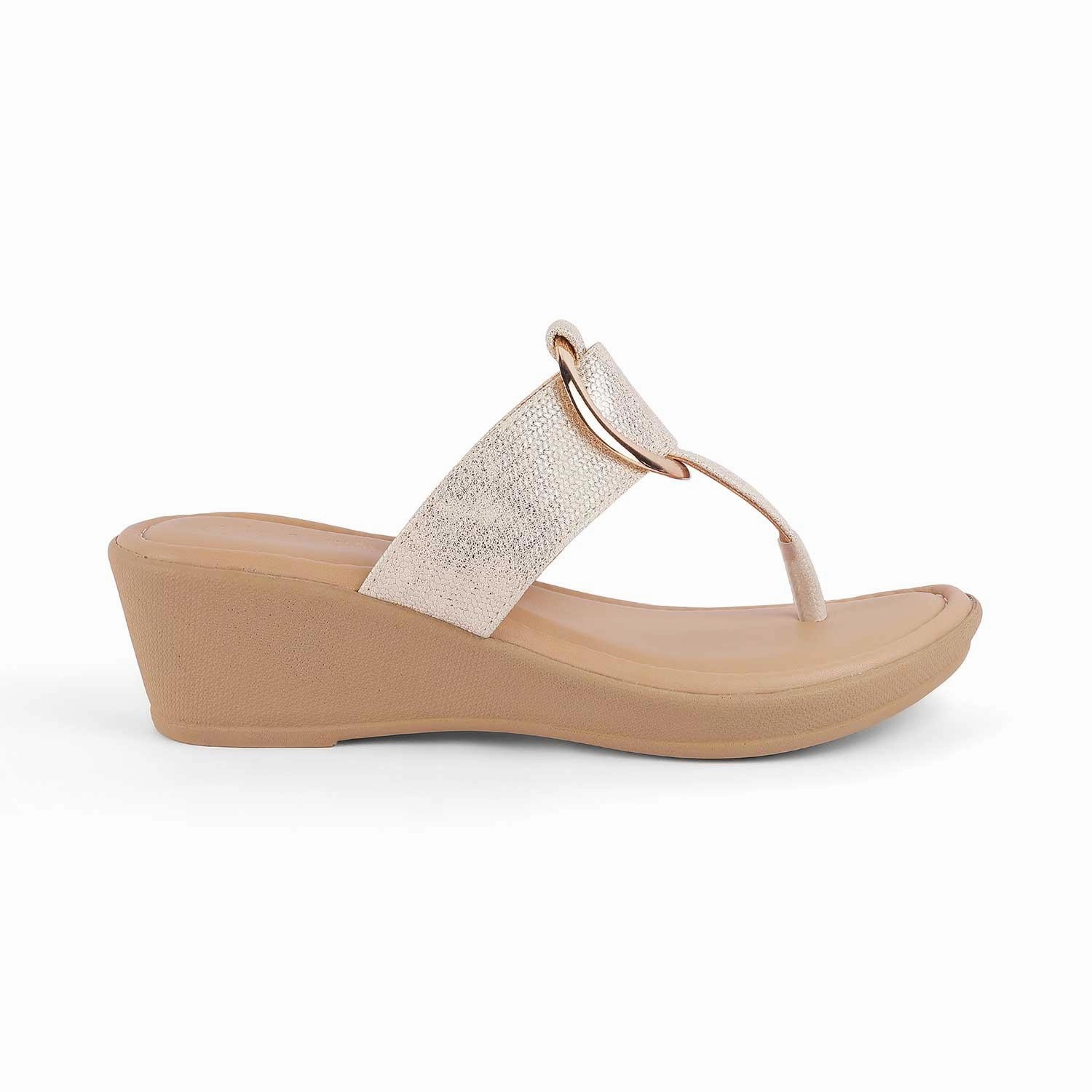 Tresmode Ming Gold Women's Dress Wedge Sandals Adventure Sandals