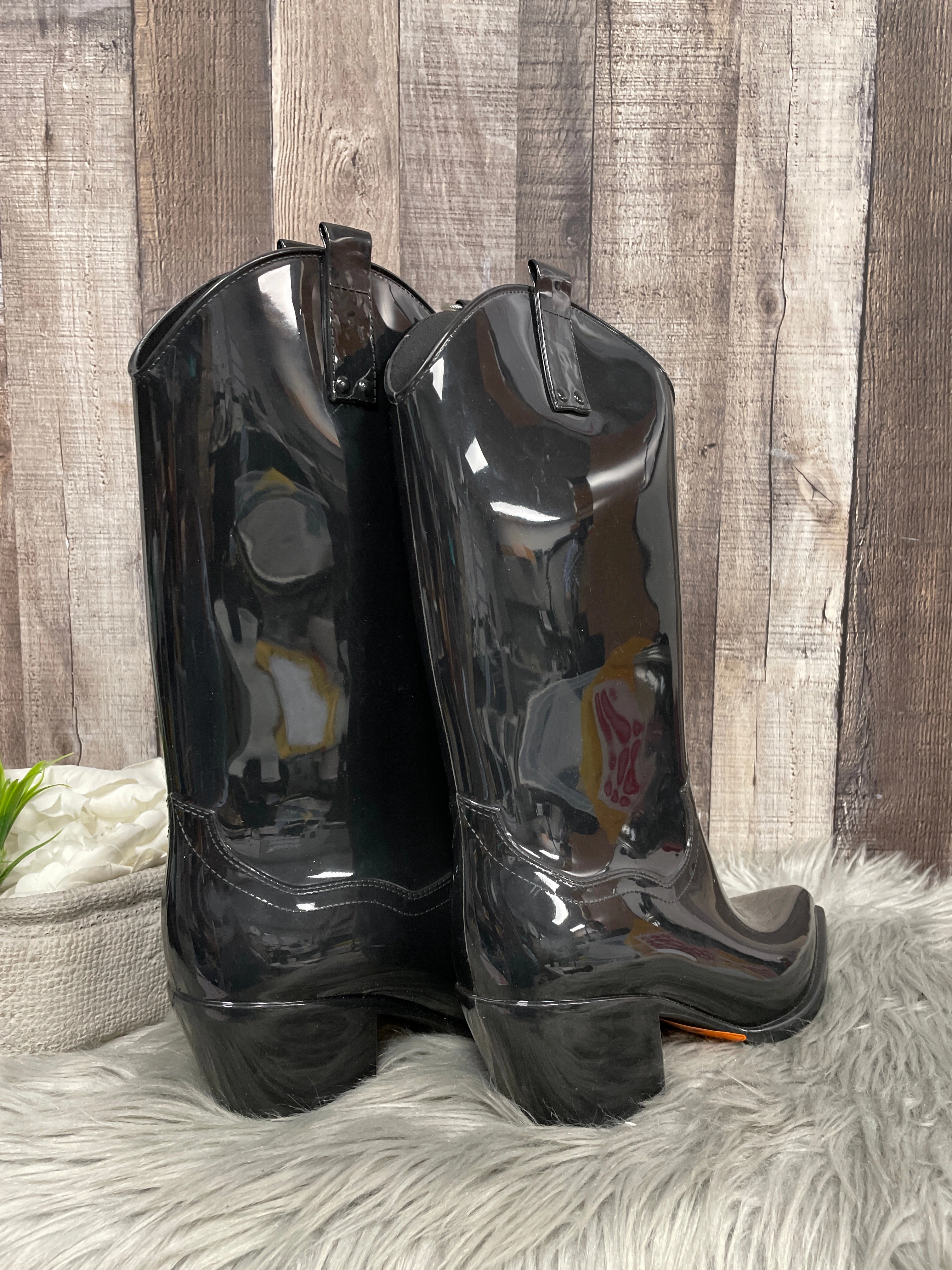 Boots Rain By Cme In Black, Size: 8 Hermes Rain Boots