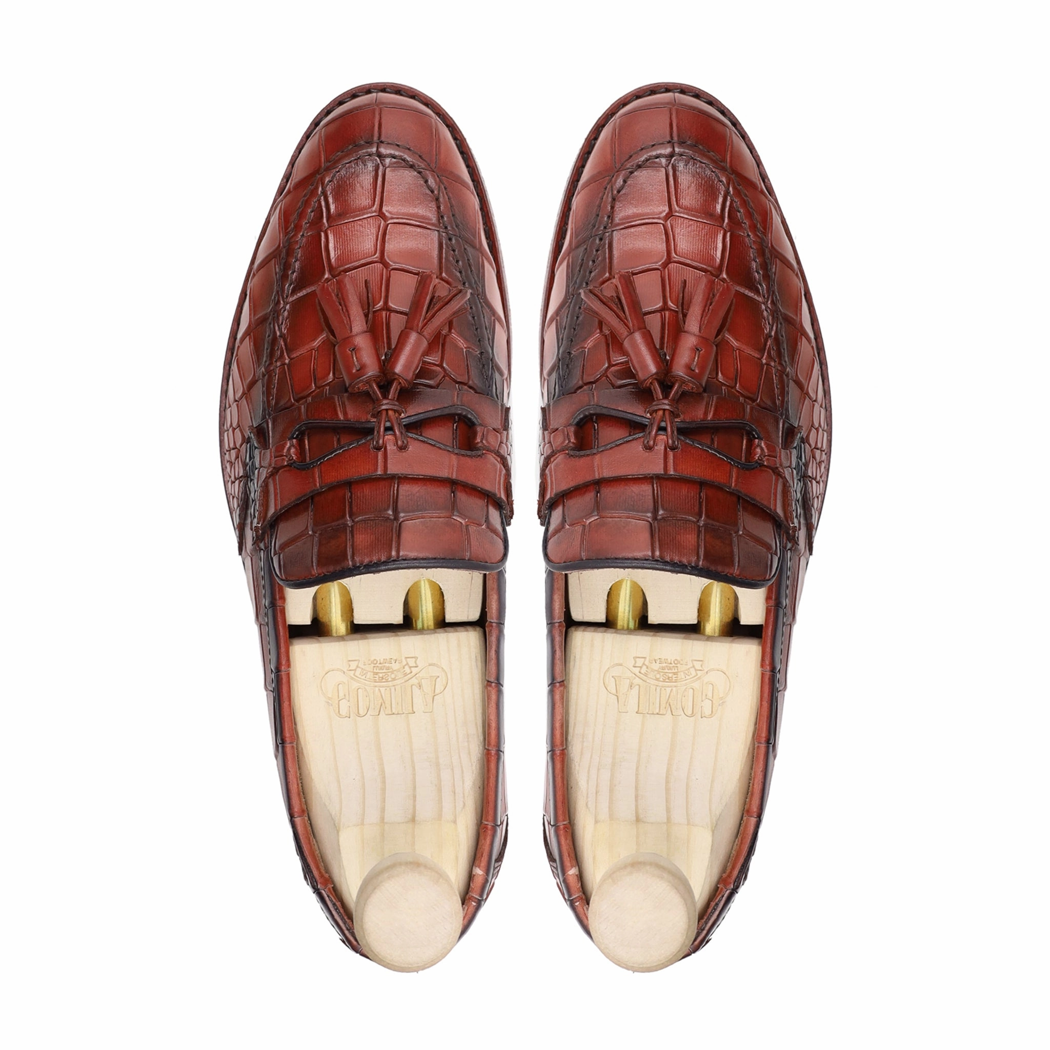 Llbean Loafers Nottingham - Men's Orange Tan Calf Leather Loafer