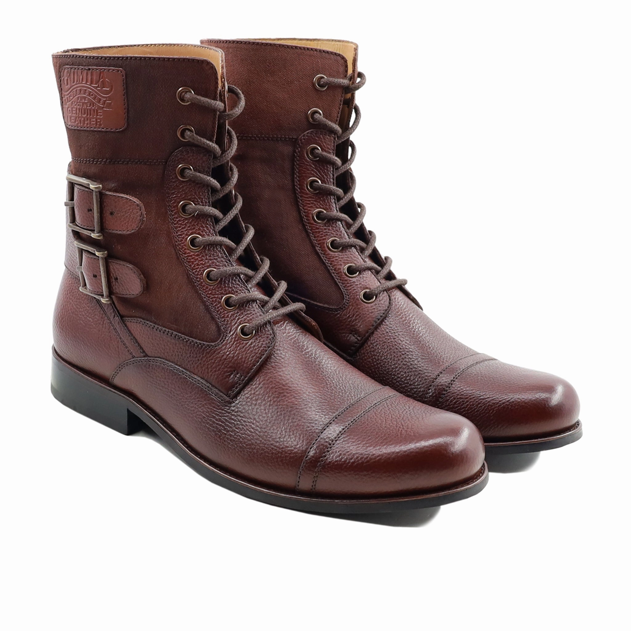 Mock Toe Boots Okmok - Men's Oxblood Pebble Grain Leather Boot
