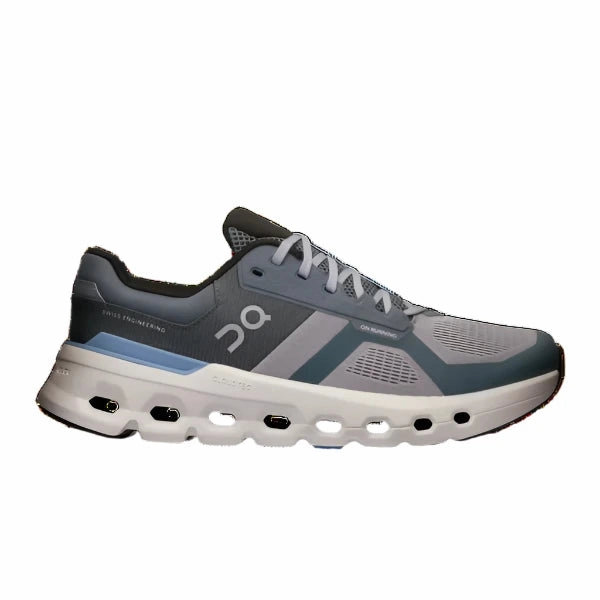 On Running Men's Cloudrunner 2 Sneaker - Alloy/Chambray Best Running Shoe Plantar Fasciitis