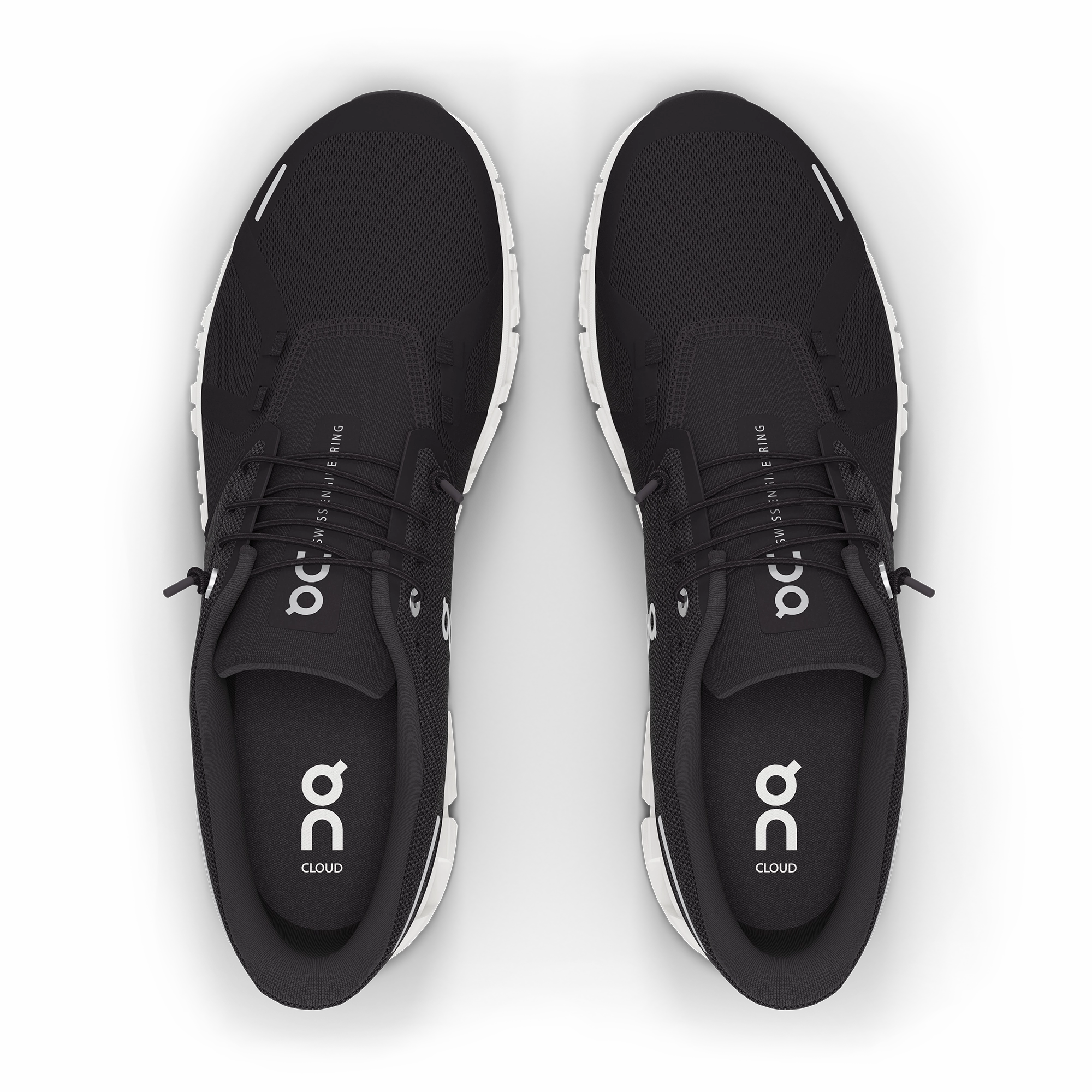 On Women's Athletic Cloud 6 - Black/White Good Running Shoes Women