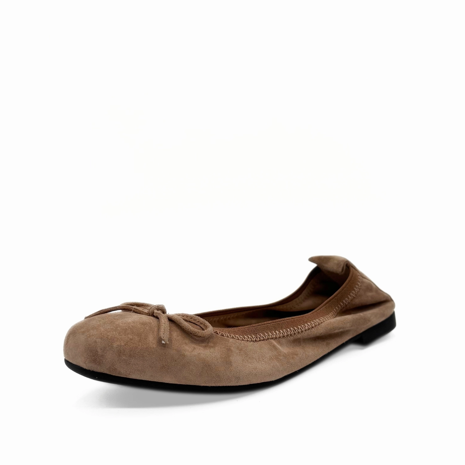 Jamie Suede Ballerina Flat Shoe Flat