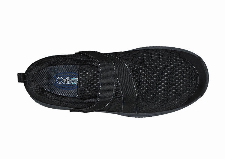 Orthofeet - Elba Stretch Knit - Black Backless Slip-on Shoes