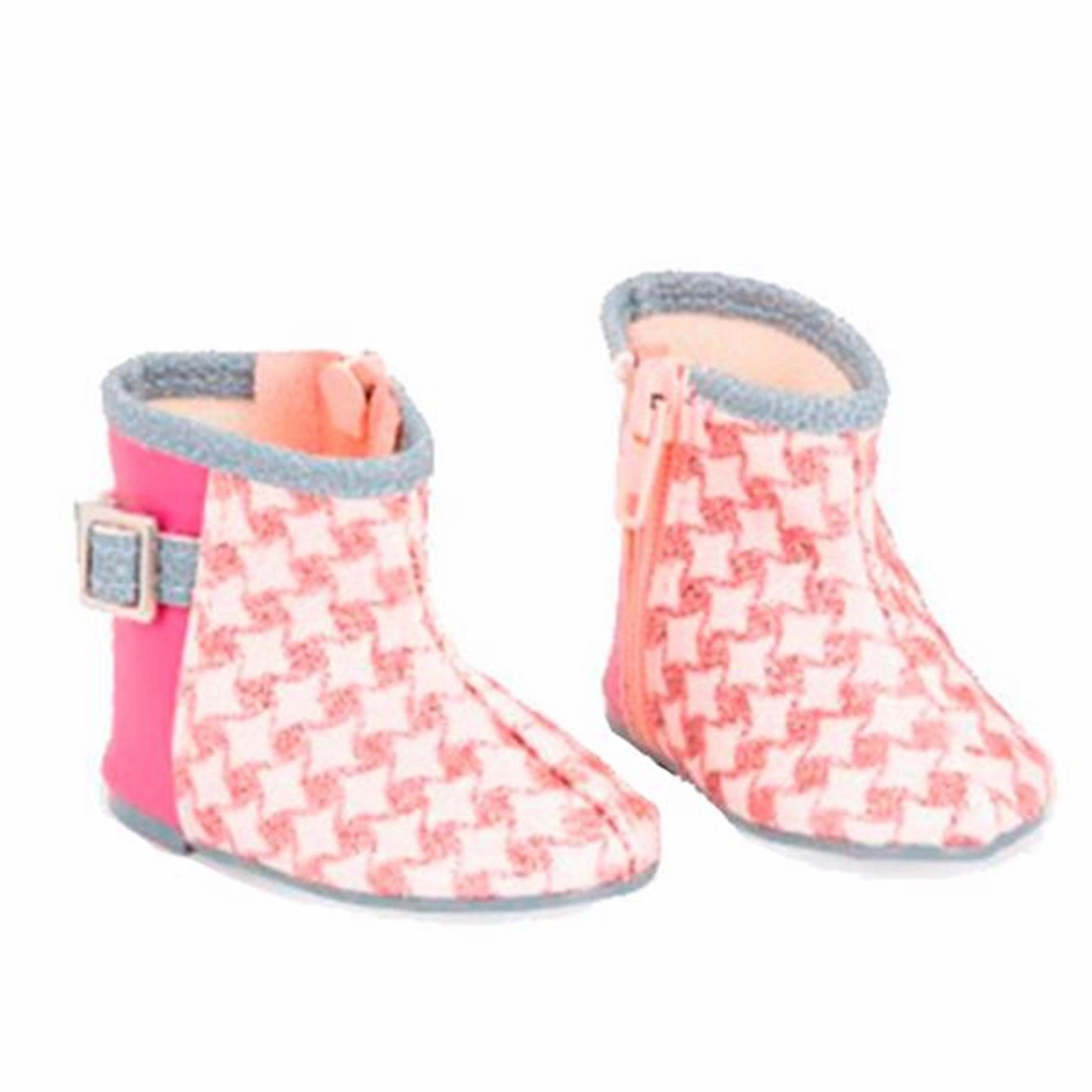 Our Generation Doll Shoes - Checked Boots Pink Mucking Boots