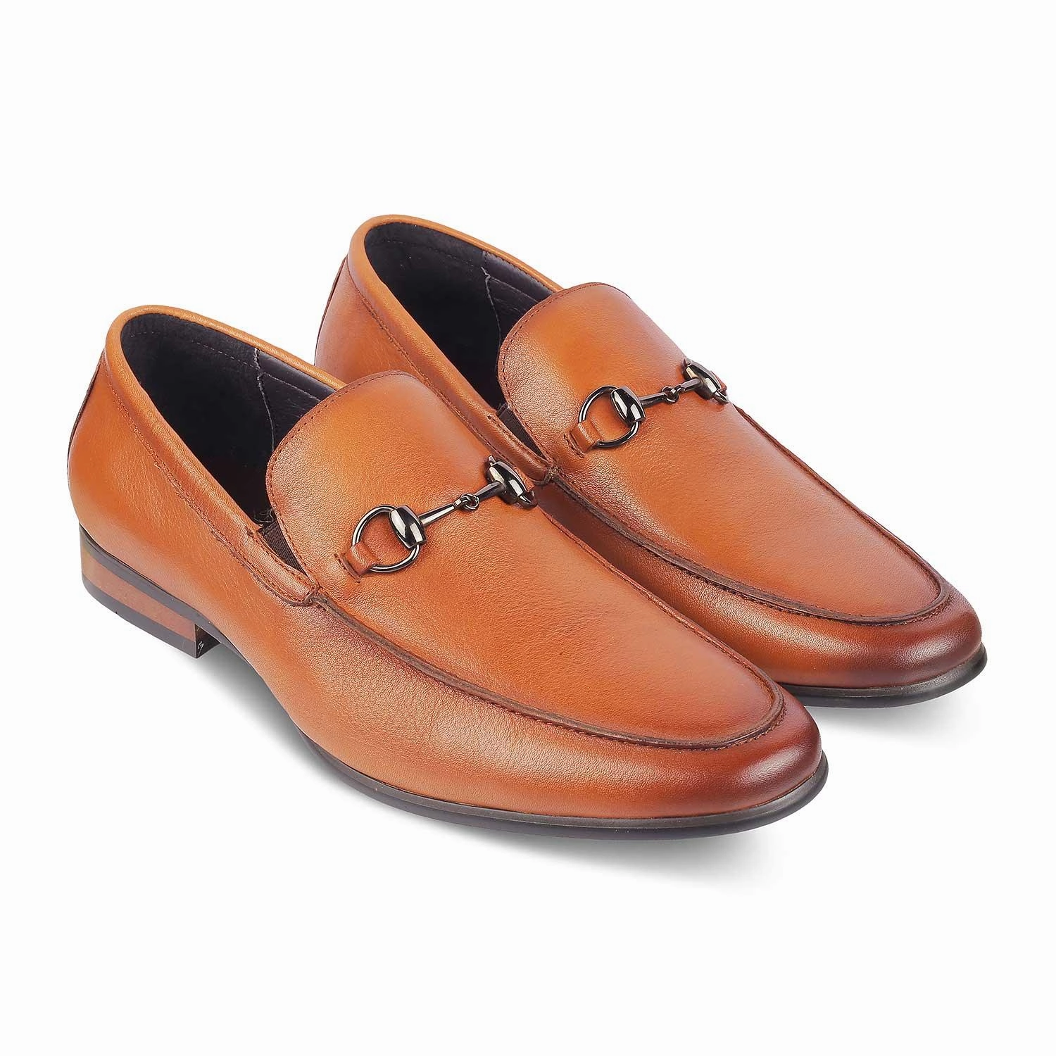 Tresmode Neslip Brown Men's Leather Horse-bit Loafers Sandals Loafers