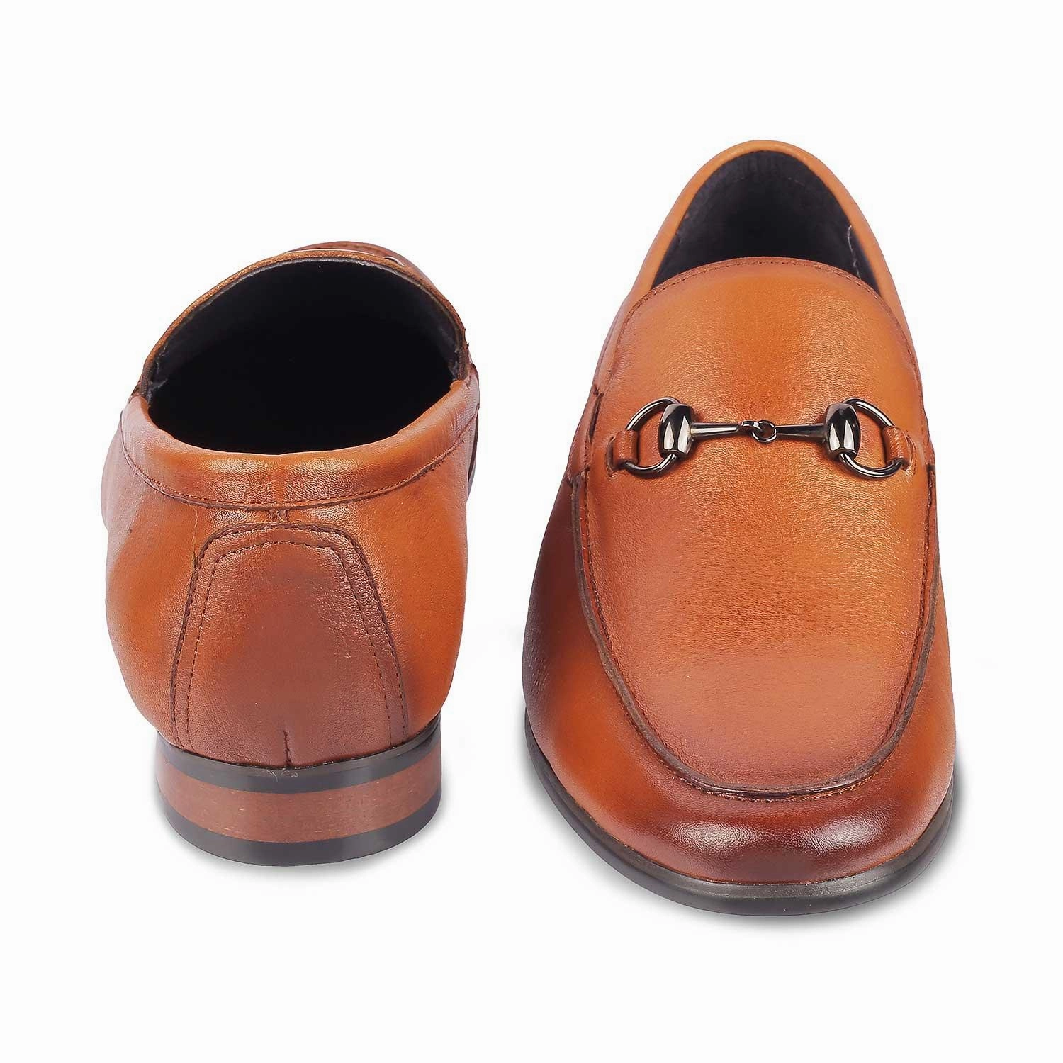 Buy Loafers Online Tresmode Neslip Brown Men's Leather Horse-bit Loafers