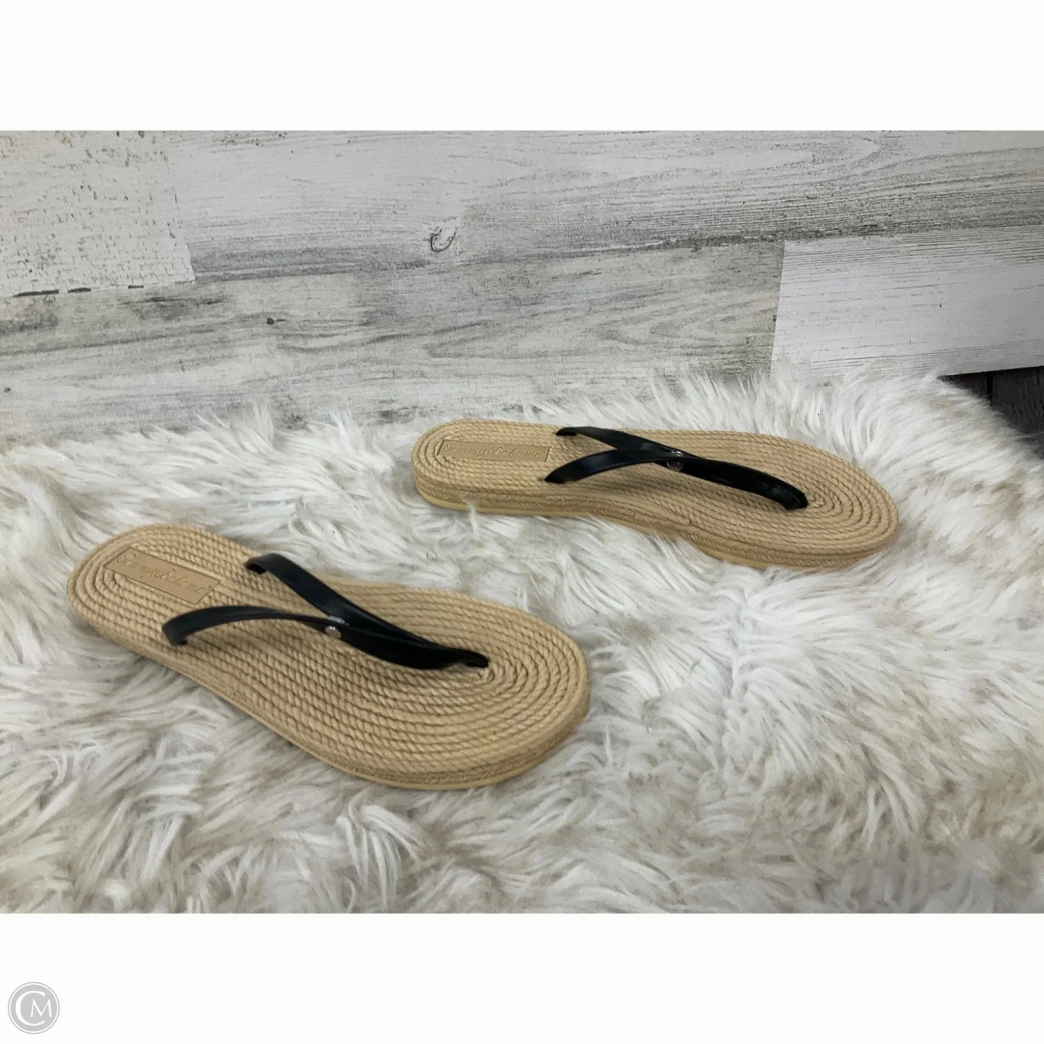 Sandals Flip Flops By Tommy Bahama In Black, Size: 8 Holographic Flip Flops