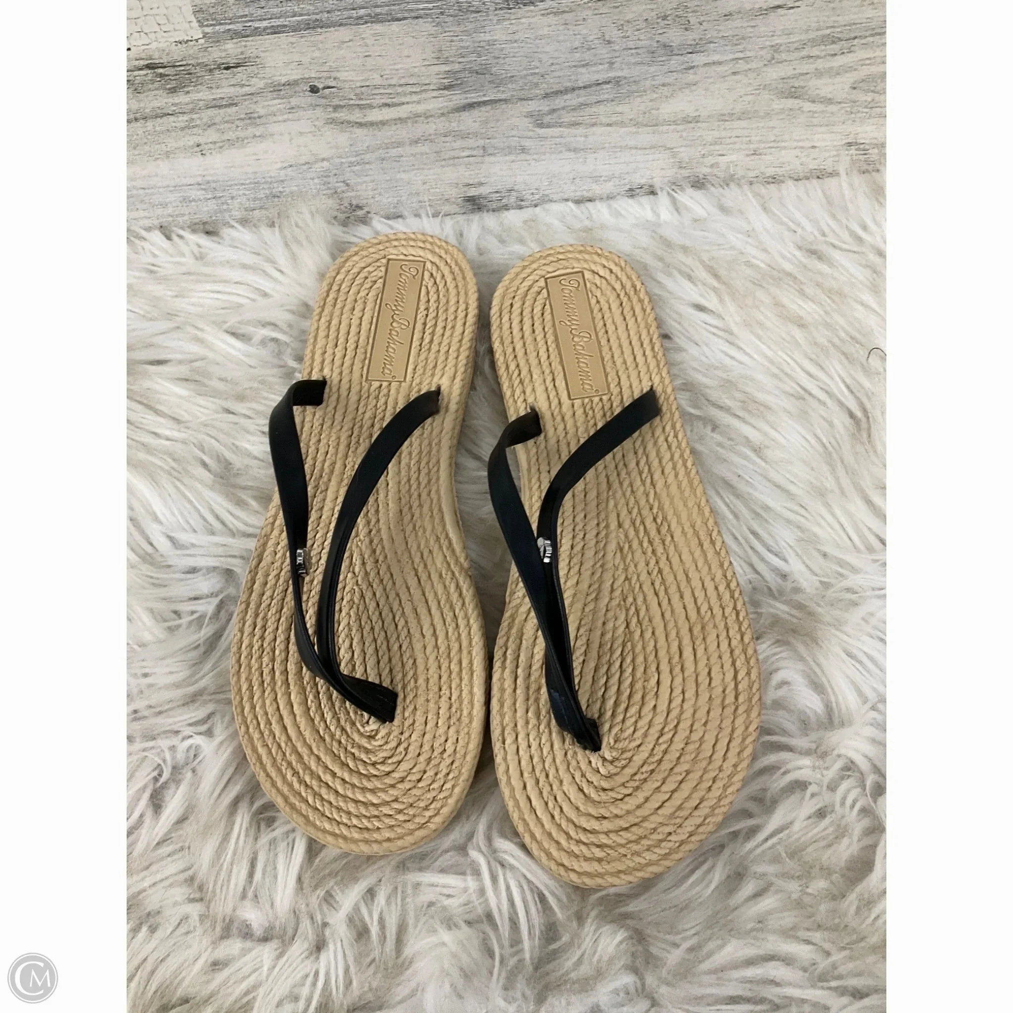 Fashioned Flip Flops Sandals Flip Flops By Tommy Bahama In Black, Size: 8